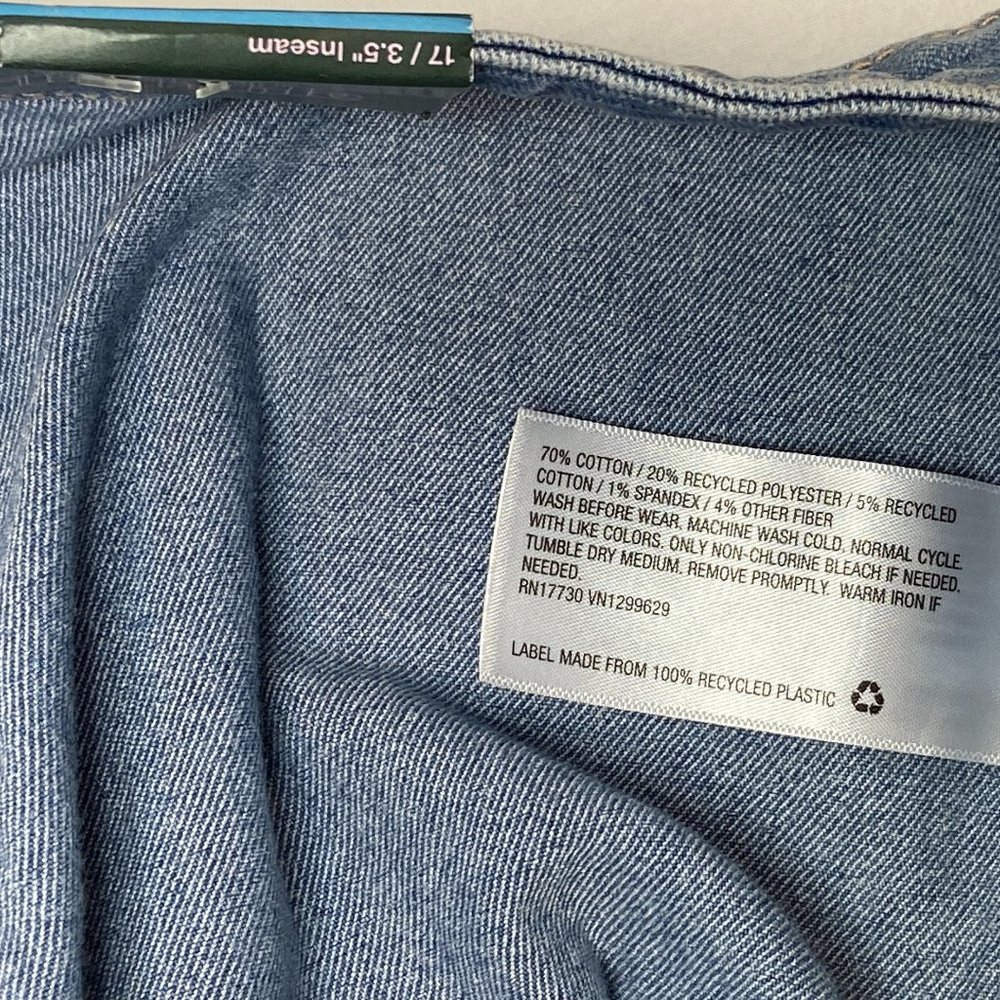 Wild Fable Super High Rise Seamed Shortie Denim Jean Shorts Medium Blue Wash NWT - Picture 11 of 11